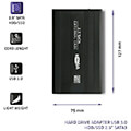 qoltec external hard drive case hdd ssd 25 sata3 usb 30 black extra photo 2