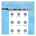 yesido hb18 usb hub 4in1 grey extra photo 1