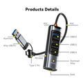 yesido hb21 usb usb c hub 5in1 grey extra photo 1