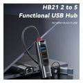 yesido hb21 usb usb c hub 5in1 grey extra photo 2