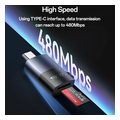 yesido gs37 usb c card reader microsd black extra photo 3