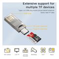 yesido gs21 usb usb c card reader microsd transparent extra photo 2