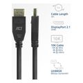 act ak4081 cable display port 21 male male 8k60hz 4k240hz 3m black extra photo 1