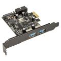 silverstone sst ec04 e pcie card for 2 int ext usb30 ports extra photo 2
