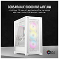 case corsair 5000d icue rgb airflow tempered glass midi tower white extra photo 1