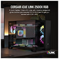 case corsair 2500x icue link rgb dual chamber tempered glass midi tower black extra photo 1