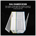 case corsair 6500x icue link rgb dual chamber tempered glass midi tower white extra photo 2