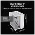 case corsair 6500x icue link rgb dual chamber tempered glass midi tower white extra photo 6