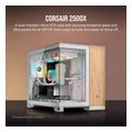 case corsair 2500x dual chamber tempered glass midi tower micro atx white bamboo wood extra photo 1