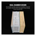 case corsair 2500x dual chamber tempered glass midi tower micro atx white bamboo wood extra photo 2