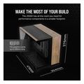 case corsair 2500x dual chamber tempered glass midi tower micro atx black walnut wood extra photo 5