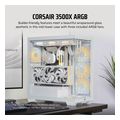 case corsair 3500x argb tempered glass midi tower white extra photo 1