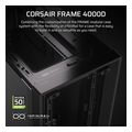 case corsair frame 4000d modular midi tower tempered glass black mini itx micro atx atx e atx extra photo 1