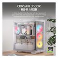 case corsair 3500x rs r argb mid tower tempered glass white extra photo 1