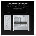 case corsair frame 5000d rs high airflow mid tower tempered glass white extra photo 8