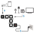 logilink lps276u socket 4 way snake shaped 2x usb a white black 15m extra photo 4