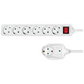 logilink lps274 socket 6 way slim switch with pass through plug white 15m extra photo 2