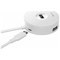 baseus round box hub adapter type c usb 30 3x usb 20 15cm white extra photo 2