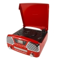 camry cr1134r turntable with cd mp3 usb sd recording red extra photo 2