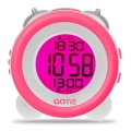 gotie gbe 200r digital clock with mechanical bell alarms pink extra photo 1