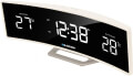 blaupunkt cr12wh clock radio with indoor and outdoor temperature white extra photo 1