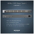 netgear48 port 10g ethernet smart switch xs748t 100nes extra photo 1