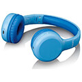 lenco hpb 110bu kids bluetooth headphone stickers blue extra photo 2
