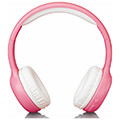 lenco hpb 110pk kids bluetooth headphone stickers pink extra photo 1