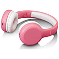 lenco hpb 110pk kids bluetooth headphone stickers pink extra photo 3