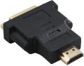 hama 34036 compact adapter hdmi plug dvi d socket gold plated black extra photo 1