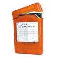 logilink ua0133o hard cover protection box for 1x 35 hdd orange extra photo 1