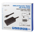 logilink ua0262 usb 30 active repeater cable 10m with 4 port hub extra photo 4