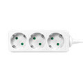 logilink lps205 3 socket outlet strip with child protection white extra photo 1
