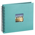 hama 10607 fine art spiral bound album 36x32cm 50 black pages turquoise extra photo 1