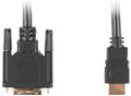 lanberg single link with gold plated connectors hdmim dvi dm18 1 cable 10m black extra photo 1
