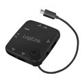 logilink ua0345 usb multifunction hub otg 3x usb 20 card reader black extra photo 2