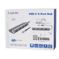 logilink ua0309 usb c 31 4 port hub with aluminum grey casing extra photo 3