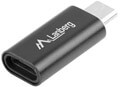 lanberg adapter micro usb m lightning f black extra photo 1