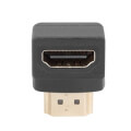 lanberg adapter hdmi male to hdmi female 90b down extra photo 1