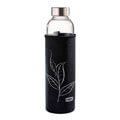hama 111233 glass drinking bottle with sieve and neoprene sleeve 500 ml black extra photo 1