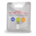 savio ak 30 w micro usb adapter f usb 31 type c m white extra photo 1