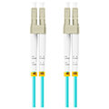 lanberg fiber optic patchcord mm lc upc lc upc duplex lszh om3 50 125 30mm 3m aqua extra photo 1