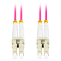 lanberg fiber optic patchcord mm lc upc lc upc duplex lszh om4 50 125 30mm 5m violet extra photo 1