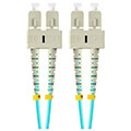 lanberg fiber optic patchcord mm sc upc sc upc duplex lszh om3 50 125 30mm 5m aqua extra photo 2