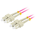 lanberg fiber optic patchcord mm sc upc sc upc duplex lszh om4 50 125 30mm 5m violet extra photo 2