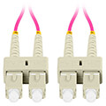 lanberg fiber optic patchcord mm sc upc sc upc duplex lszh om4 50 125 30mm 5m violet extra photo 3