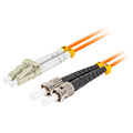 lanberg fiber optic patchcord mm st upc lc upc duplex lszh om2 50 125 30mm 10m orange extra photo 1