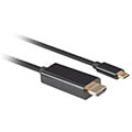 lanberg usb cm hdmi cable 4k 60hz 1m black extra photo 1
