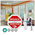 nedis alrmgbd20wt slim glass break detector alarm for doors windows built in siren extra photo 1
