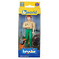 bruder forestry worker with accessories green beige extra photo 1
